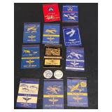 WW2 MATCHBOOKS HOMEFRONT PINBACK BUTTONS