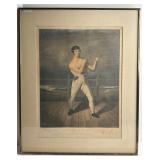 ANTIQUE LITHOGRAPH BOXING JAMES WARD