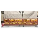 HAND PAINTED NO SMOKING SIGN