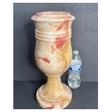 ANTIQUE MULTI-COLORED MARBLE VASE