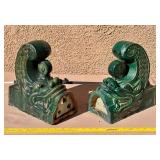 ANTIQUE PORCELAIN CHINESE TEMPLE SCONCES