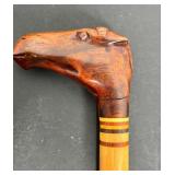 ANTIQUE ART HORSE HEAD CANE