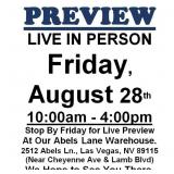 PREVIEW LIVE IN PERSON - Friday, August 28th