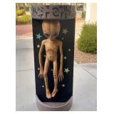 VINTAGE LIFE SIZE ALIEN PROP -  60"X 24"X 12"