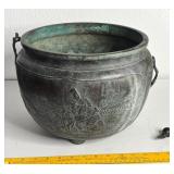 ANTIQUE ORNATE CHINESE BRONZE PLANTER
