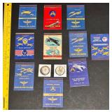 WW2 MATCHBOOKS HOMEFRONT PINBACK BUTTONS