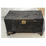 ANTIQUE CHINESE CARVED WOOD CHEST