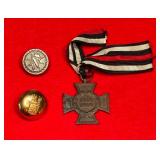 ANTIQUE HONOR CROSS MILITARY BUTTONS