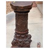 VINTAGE HAND CARVED WOOD PILLAR