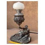 ANTIQUE KEROSENE LAMP MAN TORCH