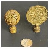 LOT OF 2 VERY ORNATE DETAILED LAMP FINIALS