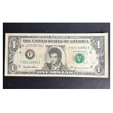 DOLLAR BILL WITH DAVID COPPERFIELD ON IT - MAGIC