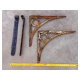 ANTIQUE BRACKETS DOOR HINGES