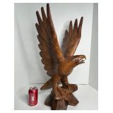 ANTIQUE CARVED WOOD EAGLE