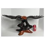 ANTIQUE CARVED WOOD EAGLE