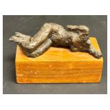 BRUTALIST BRONZE NUDE SCULPTURE PORTMAN