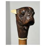 ANTIQUE HEAD CANE MOVING MOUTH - AS IS