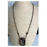 ANTIQUE CHAIN BRONZE CUPID GLASS