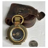 WW1 SOLDIERS COMPASS LEATHER CASE
