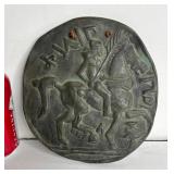 VINTAGE SIGNED GREEK COIN POTTERY