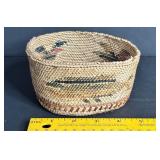 ANTIQUE BASKET DEPICTING FISH & BIRDS
