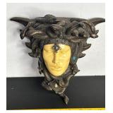 VINTAGE HEAVY MEDUSA WALL SCONCE