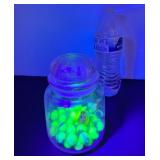 ANTIQUE URANIUM GLOW DARK MARBLES