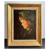ANTIQUE SIGNED OIL CANVAS