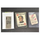 VINTAGE RAIN CHECK BASEBALL TICKETS