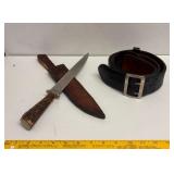 VINTAGE STAG KNIFE GUN BELT