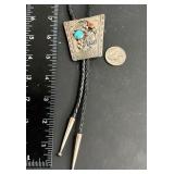 CORAL NATIVE AMERICAN BOLO TIE