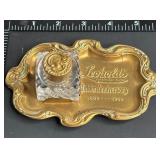 ANTIQUE INKWELL ADVERTISEMENT CRYSTAL