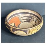 ANTIQUE HOPI POLYCHROMED POTTERY BOWL