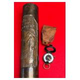 WWI TRENCH ART SHELL COMPASS