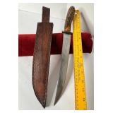 VINTAGE HUNTING KNIFE LEATHER SHEATH