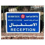 TEXACO ALUMINUM SIGN SAUDI ARABIA