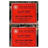 TEXACO ALUMINUM SIGNS SAUDI ARABIA