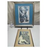LOT 2 ABSTRACT NUDE PAINTINGS