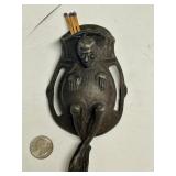 ANTIQUE BRONZE DEVIL MATCHSTICK HOLDER