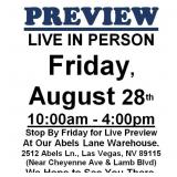 PREVIEW LIVE IN PERSON - Friday, August 28th