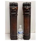 ANTIQUE GOTHIC WOOD SALVAGE PILLARS