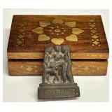 ANTIQUE HEAVY BRONZE EROTIC SCULPTURE
