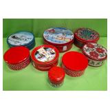 U - MIXED LOT OF CHRISTMAS TINS (P136)