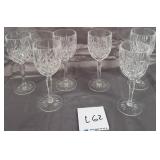 U - SET OF SIX VINTAGE STEMWARE (L62)