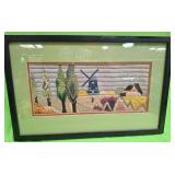 U - NEEDLEWORK ART FRAMED 13X19' (P548)
