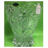 U - ELEGANT SHANNON CRYSTAL VASE 10.5'T (A49)