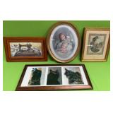 U - FOUR PIECES FRAMED ART (P565)