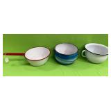 U - LOT OF ENAMEL WARE POTS (P612)