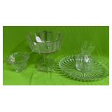 U - GLASS BOWL, PLATTER, VASE, DESSERT CUP