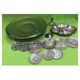 U - CAKE STAND, DIVIDED DISH, COASTERS (A103)